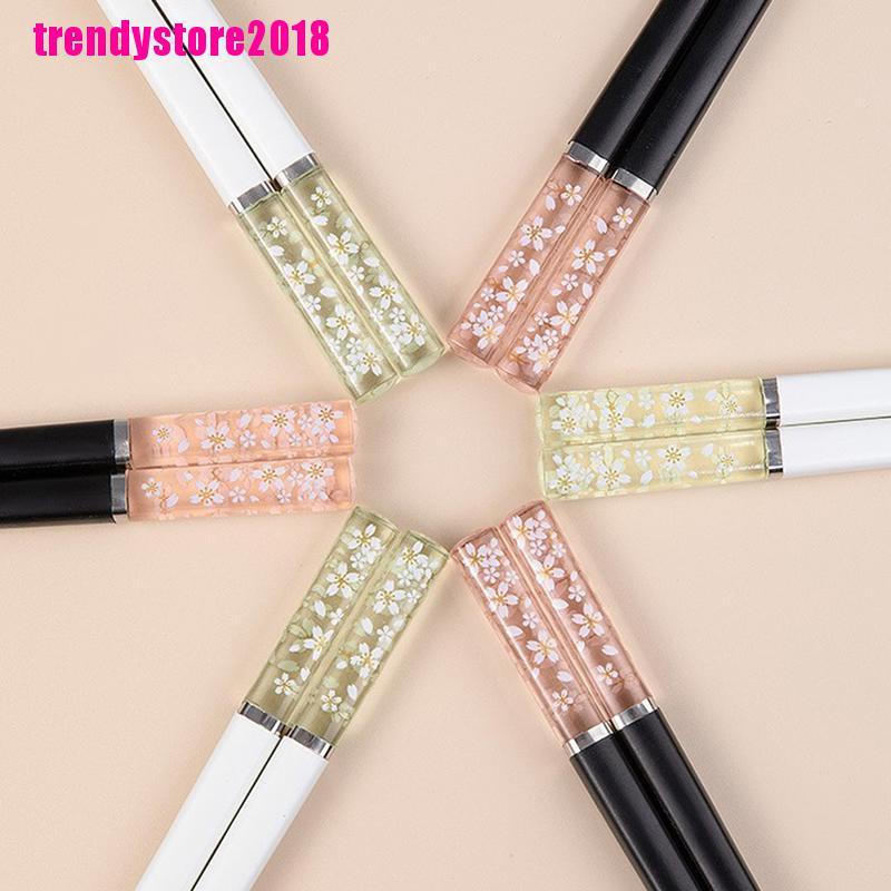 Đôi Đũa Hợp Kim In Hình Hoa Anh Đào Xinh Xắn