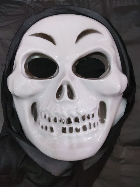 Trang phục hóa trang Halloween. Áo bộ xương, mặt nạ, bao tay