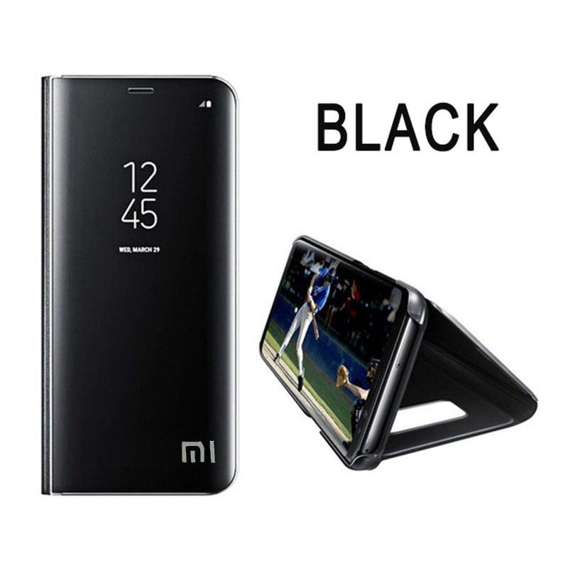 Xiaomi Redmi Note 9S 9 8 Pro Note 7 S2 4 4a 5 5  6 6a 7 7a 8 8a Xiaomi Mi 10 Pro Luxury Flip Leather Smart Clear View Mirror Case Cover