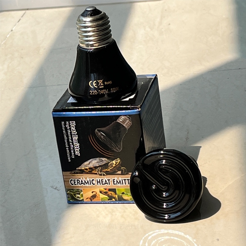 50w đèn sưởi sứ ban đêm, đèn sưởi cho thú cưng, rùa, bò sát, chó, mèo, gia cầm
