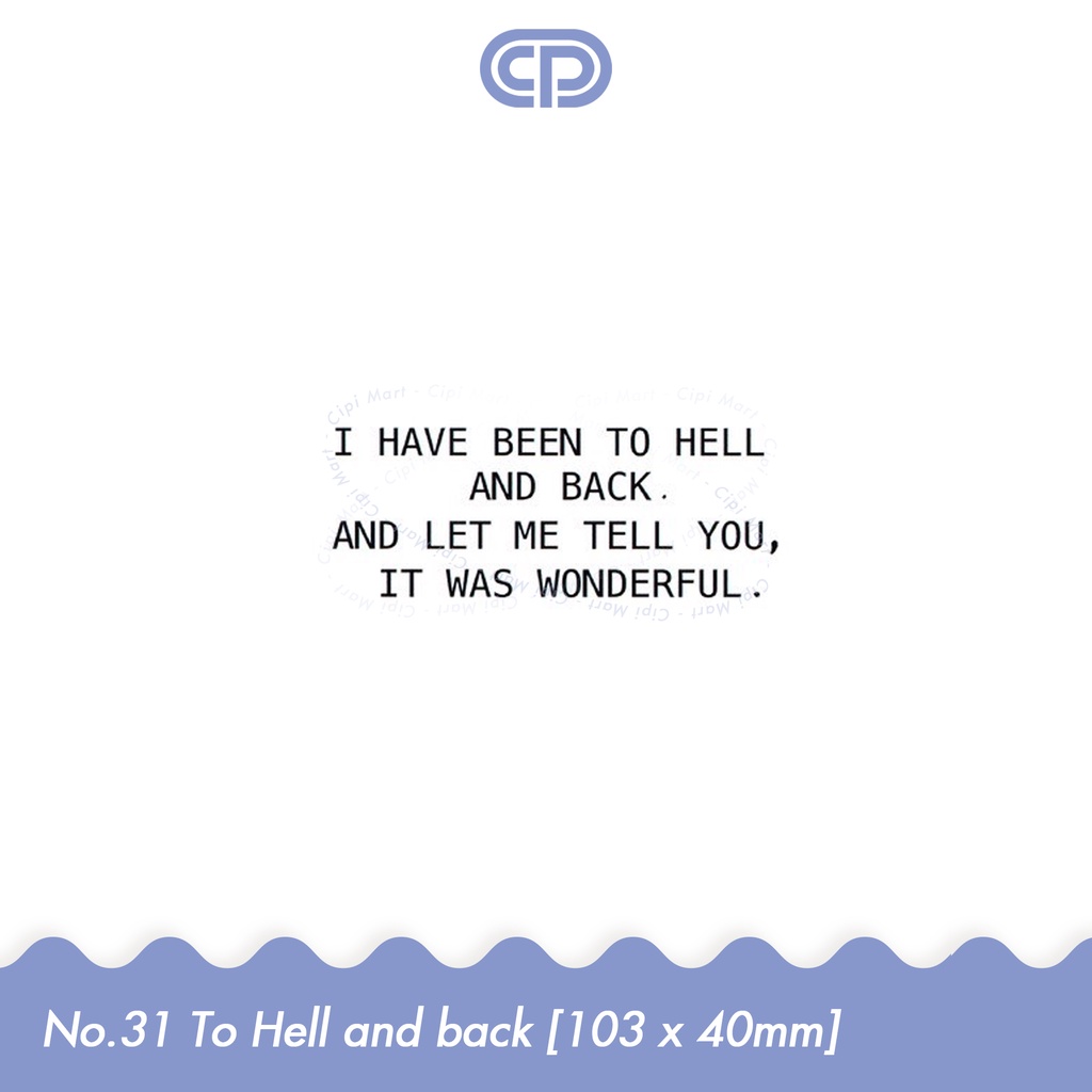 CIPI MART - Hình xăm tạm thời 15 NGÀY - chống nước, cọ xát 031