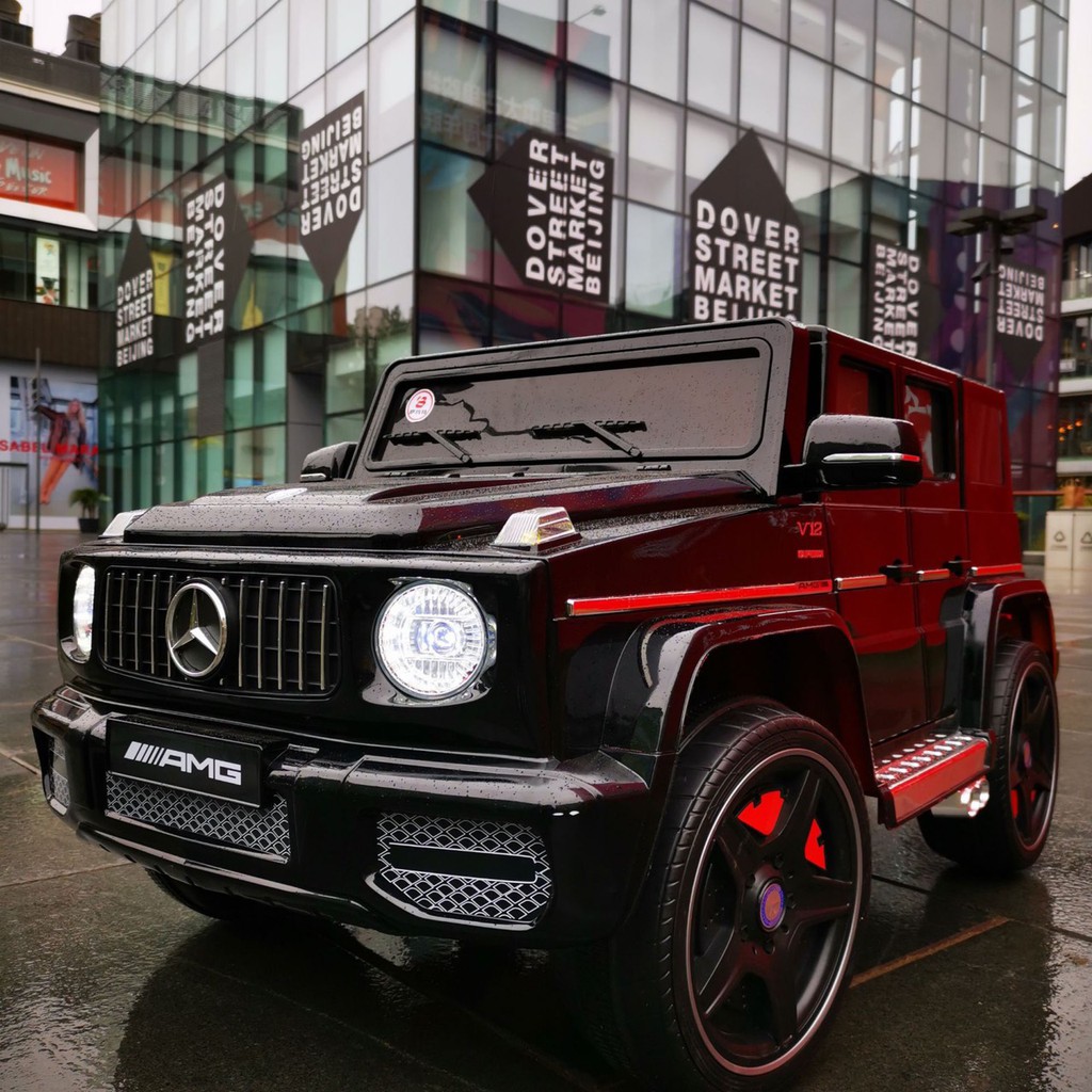 Ô tô xe điện MERCEDES G65 đồ chơi vận động cho bé 2 chỗ 4 động cơ (Đen-Đỏ-Trắng)