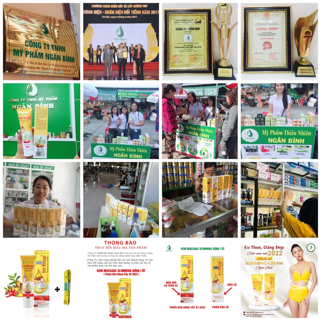 Kem Massage Tan Mỡ Ngân Bình Gừng Ớt 150g