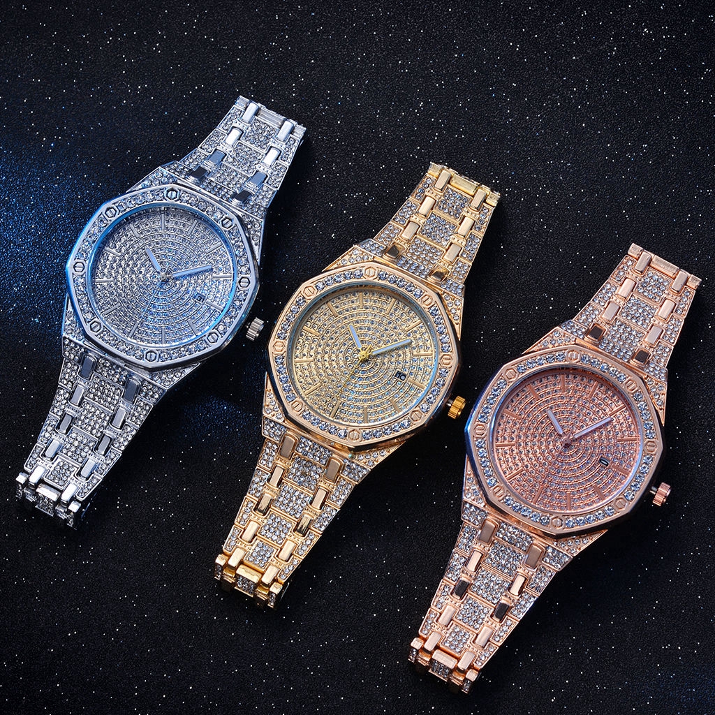Đồng Hồ Quartz Nữ Dây Thép Không Gỉ Mạ Vàng Hồng Đính Đá Sang Trọng | BigBuy360 - bigbuy360.vn