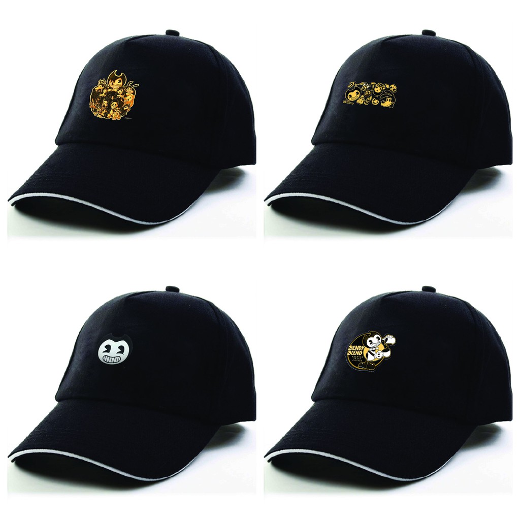 Mũ nón lưỡi trai đen in hình Bendy and the Ink Machine Mini World Block Art anime chibi game thời trang phong cách