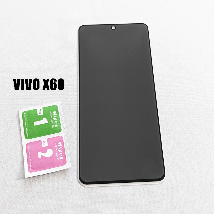 Kính cường lực chống nhìn trộm full màn hình Vivo X60 (tặng giấy lau)