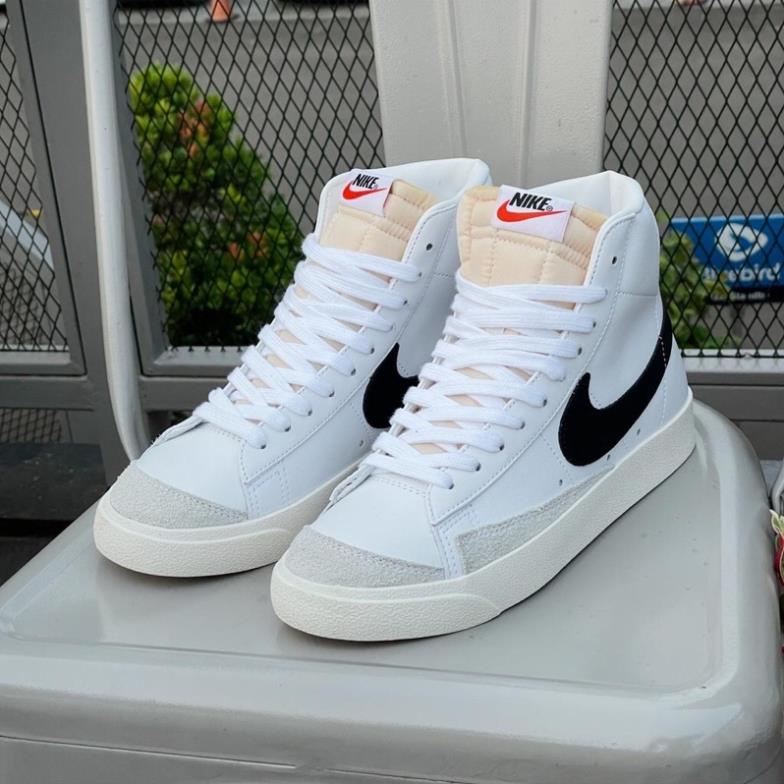 Giày Nike Blazer MID 77 cổ cao màu trắng bản tiêu chuẩn nam nữ đều đi được dễ phối đồ .sneaker hót nhất 2022! 🤼