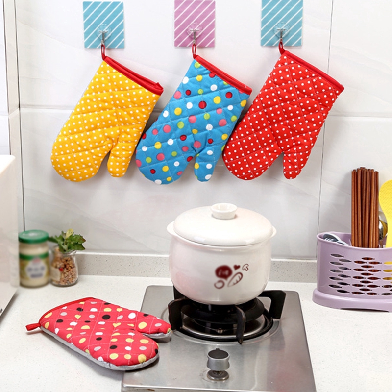 Găng Tay Chịu Nhiệt Chống Trượt Tiện Dụng Thích Hợp Cho Nhà Bếp