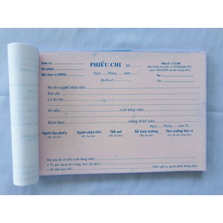 Phiếu chi 2 liên. Do VPP Hiếu Cường cung cấp