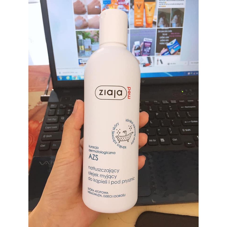 Dầu Tắm Mềm Mịn Da Ziaja Med Atopic Skin Dermatological Formula Bath & Shower Oil Atopy 270ml | BigBuy360 - bigbuy360.vn