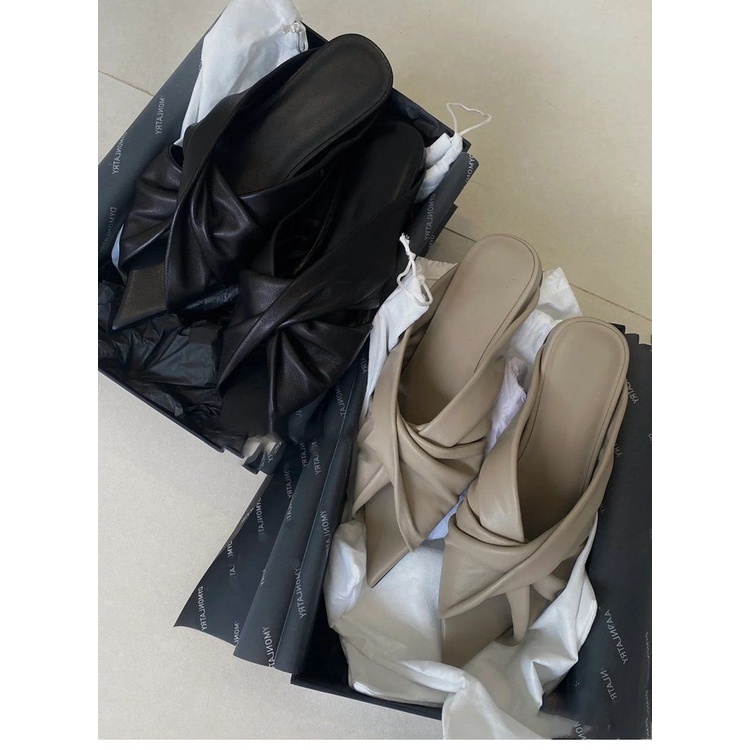 Giày Muller Mũi Nhọn Hở Ngón Phong Cách Thời Trang Xuân Hè Mới 2022