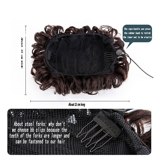 ★＿★ Girls Curly Hair Ponytails Hair Extensions Wrapped In Ponytails High Temperature Synthetic Wigs