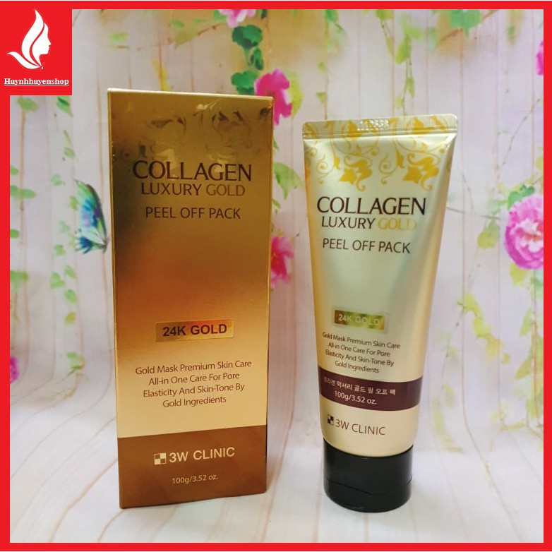 [auth] Mặt nạ vàng 24k collagen luxury gold 3w clinic hàn quốc