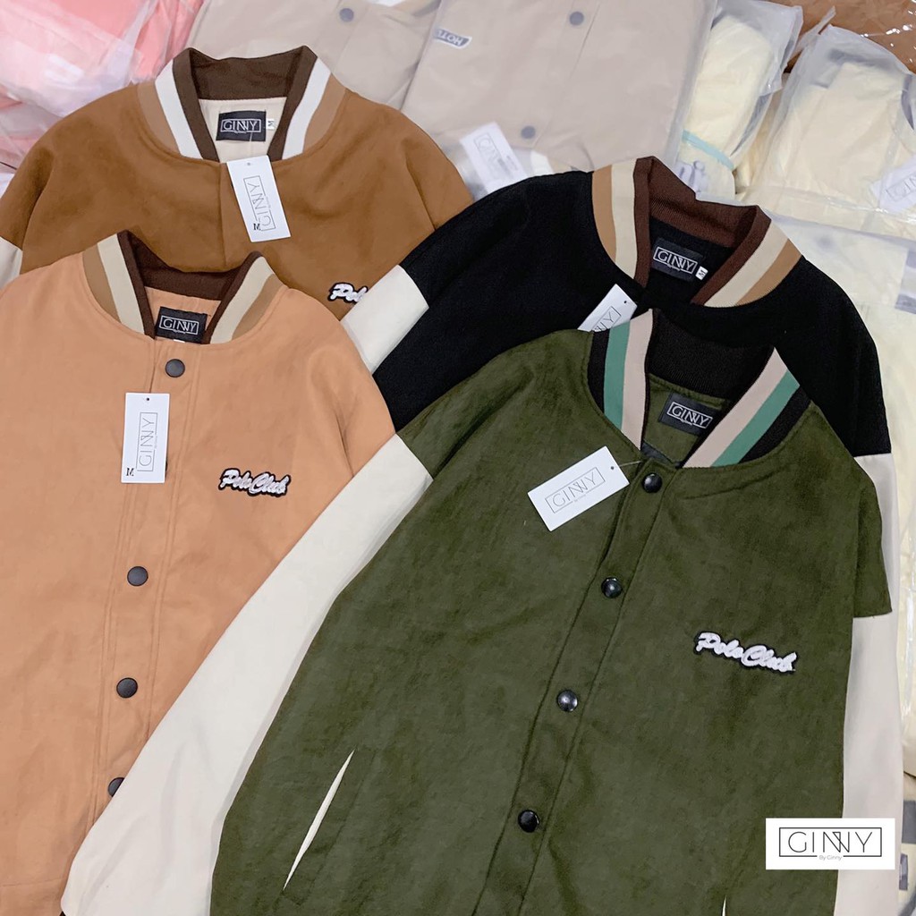 Áo Khoác Nhung Bomber Poloclub | Bomber Da Lộn 2 lớp | Chất Đẹp | HotTrend 2021