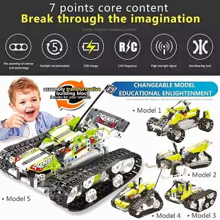 [Mã SKAMLTSM9 giảm 10% đơn 99K] Lego Lắp Ráp Xe 5 in 1 - 402 Mảnh ( Có motor , remote điều khiển )