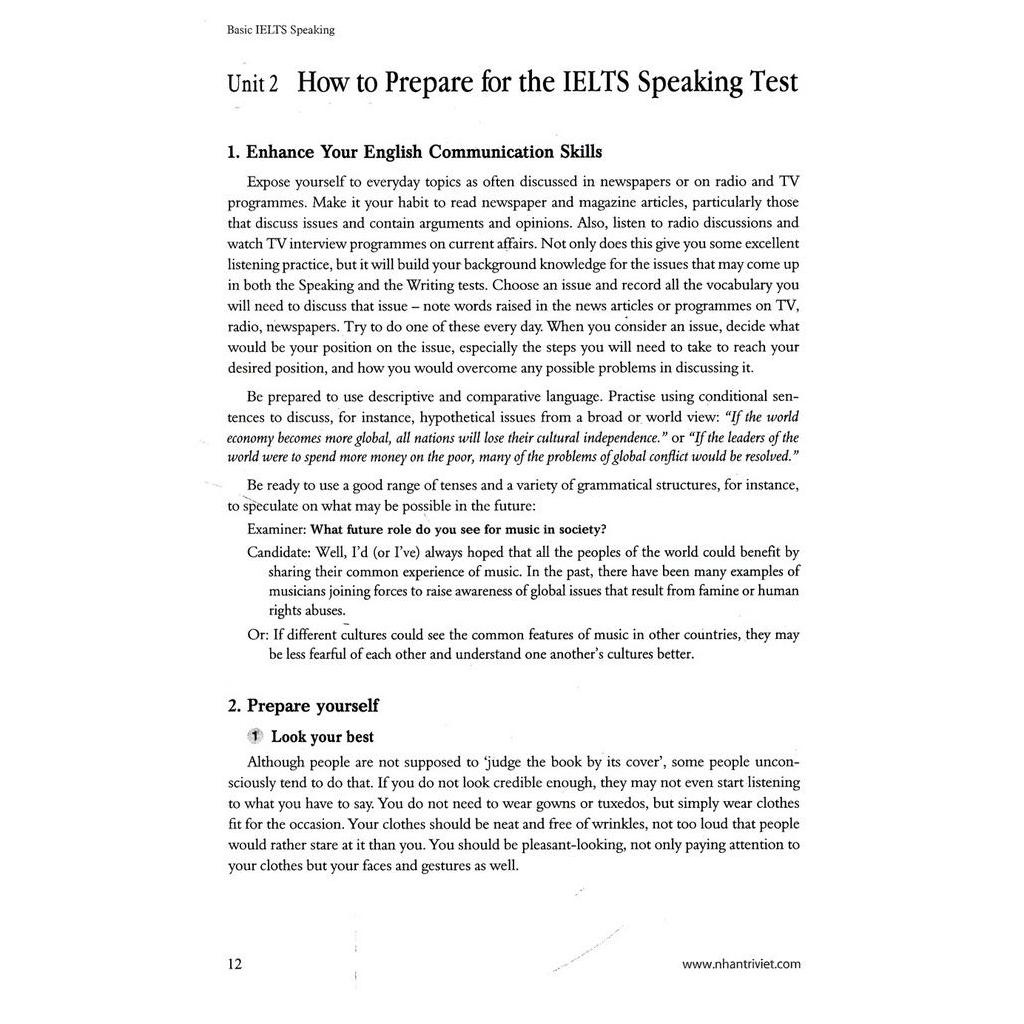 Sách Basic Ielts Speaking