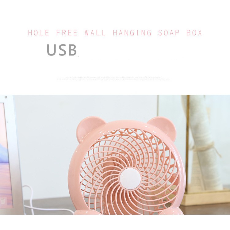 Quạt hộp USB mini có tai để bàn làm việc | BigBuy360 - bigbuy360.vn
