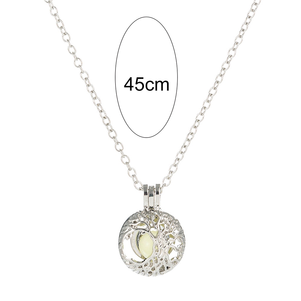 Vòng cổ mặt đá xanh dương phát sáng thời trang