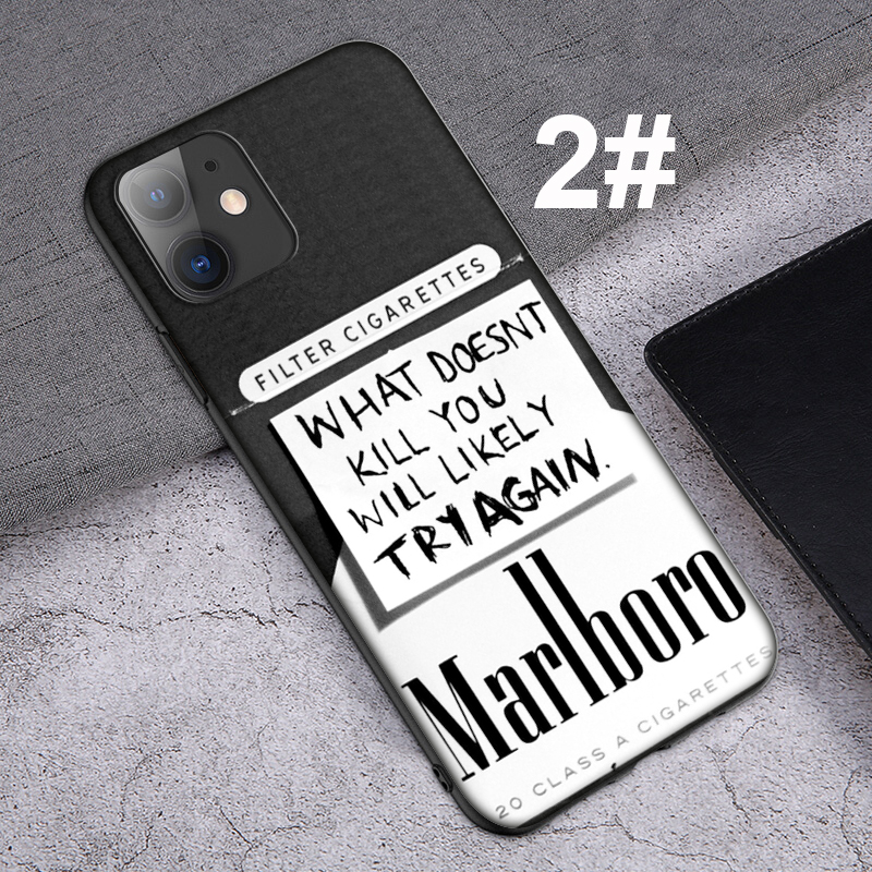 Ốp điện thoại mềm in hình thuốc lá Marlboro 61SF cho iPhone 12 Mini 11 Pro Max 12mini