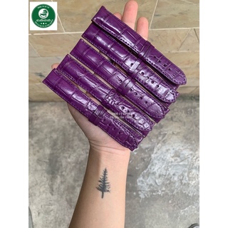 DÂY ĐỒNG HỒ DA CÁ SẤU MÀU TÍM CÁ SẤU GÒ VẤP