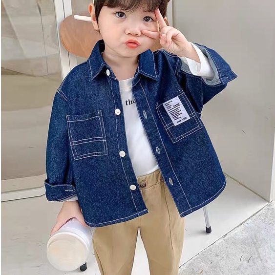 Áo jeans cho bé trai và bé gái, áo jean khoác ngoài_T2