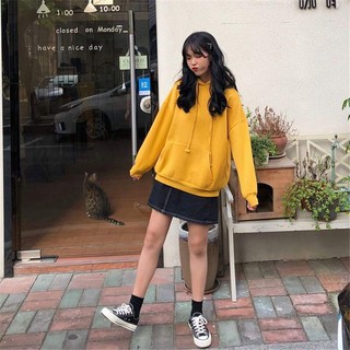 Áo HOODIE BASIC YELLOW Vàng Trơn UNISEX