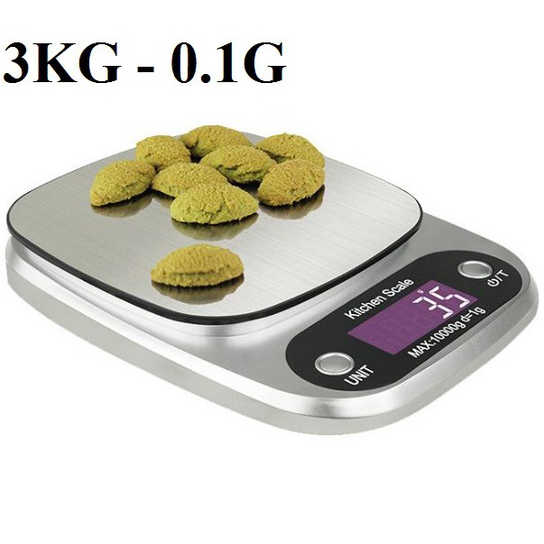 Cân thực phẩm, cân điện tử dùng trong nhà bếp cao cấp Ebalance cân từ 3Kg - 0.1g siêu chính xác