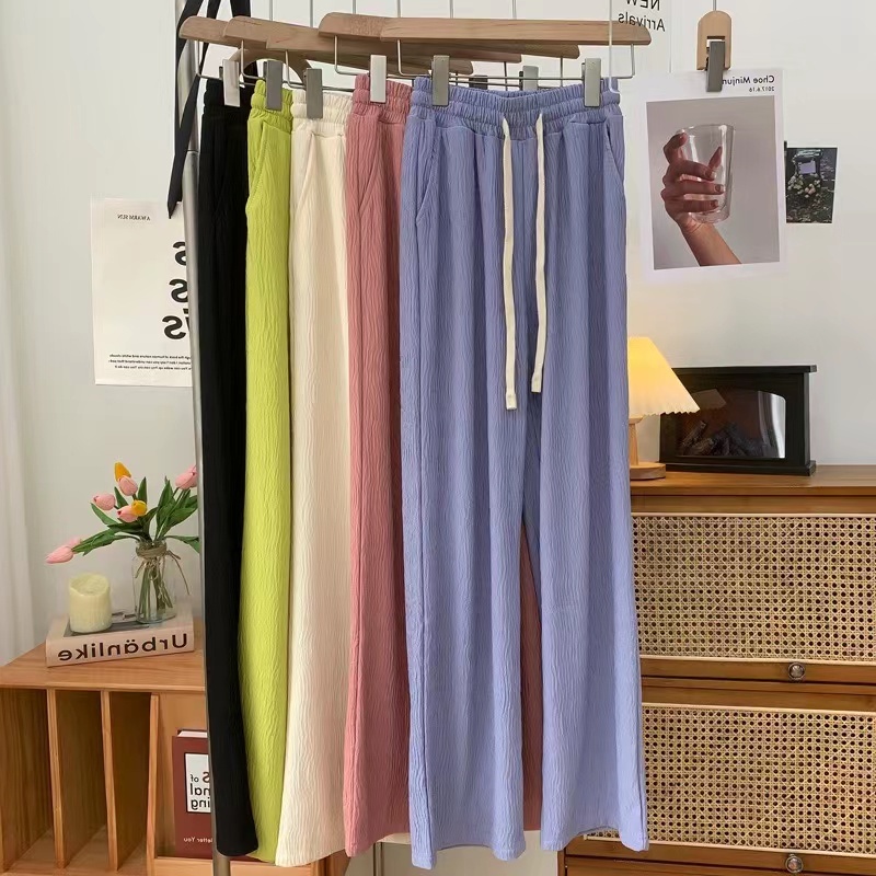 Quần Dài Nữ Ống Rộng Lưng Cao Thời Trang Hàn Quốc Xinh Xắn
