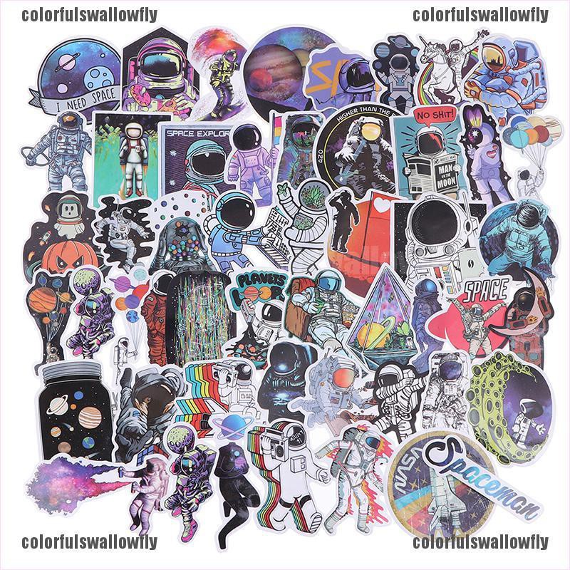 Bộ 50 Nhãn Dán Hình Họa Tiết Phi Hành Gia Ufo Nhiều Màu Sắc | BigBuy360 - bigbuy360.vn