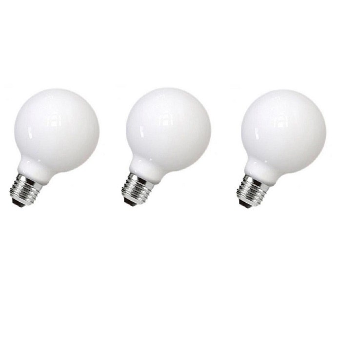 Bộ 3 bóng đèn Led thủy tinh đục G80 7w đui E27