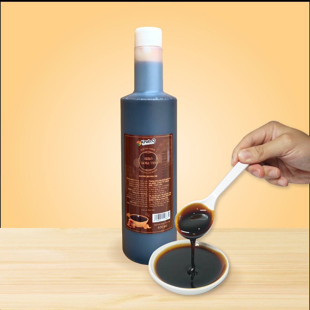 Siro okinawa chai 650ml làm món trà sữa okinawa kim cương đen đúng chuẩn - ảnh sản phẩm 1