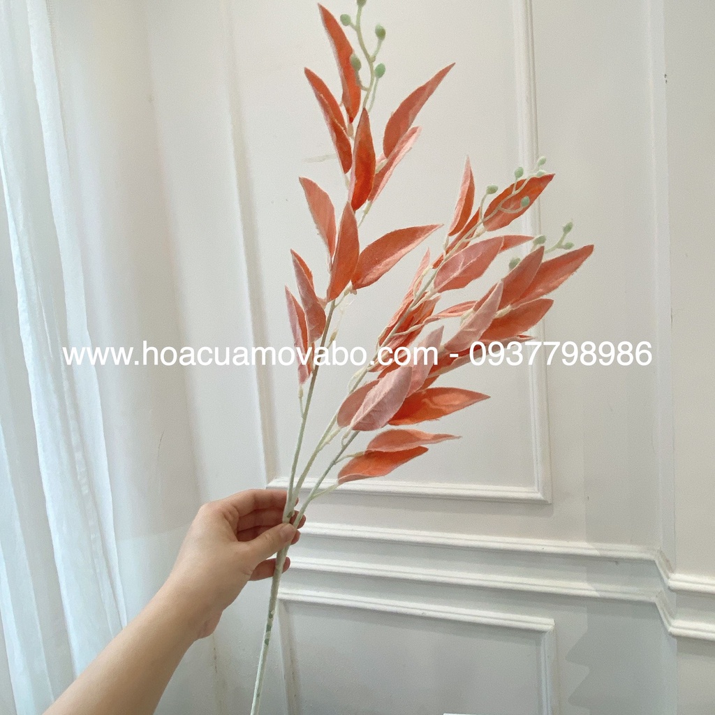 Cành Lá Bạch Đàn Lông Giả Merber (Mơ Bơ) Loại 60cm 3 Nhánh - Cành Lá Decor Phù Hợp Trang Trí Nhà Cửa, Cắm Hoa, Chụp Ảnh