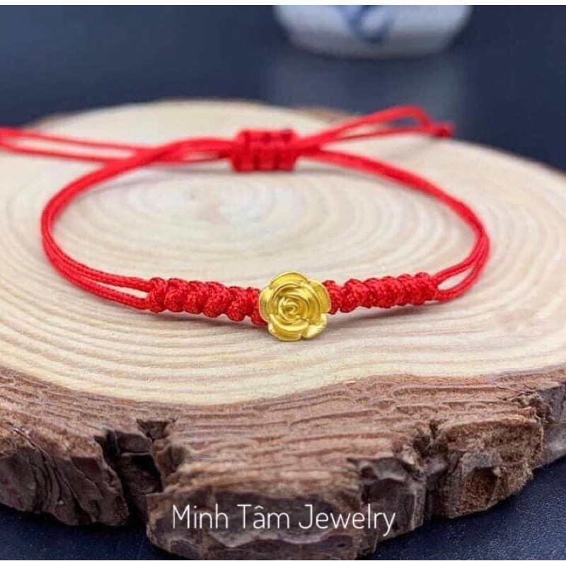 Charm hoa hồng 24k,Hoa hồng Rose gold 24k mini-Minh Tâm Jewelry