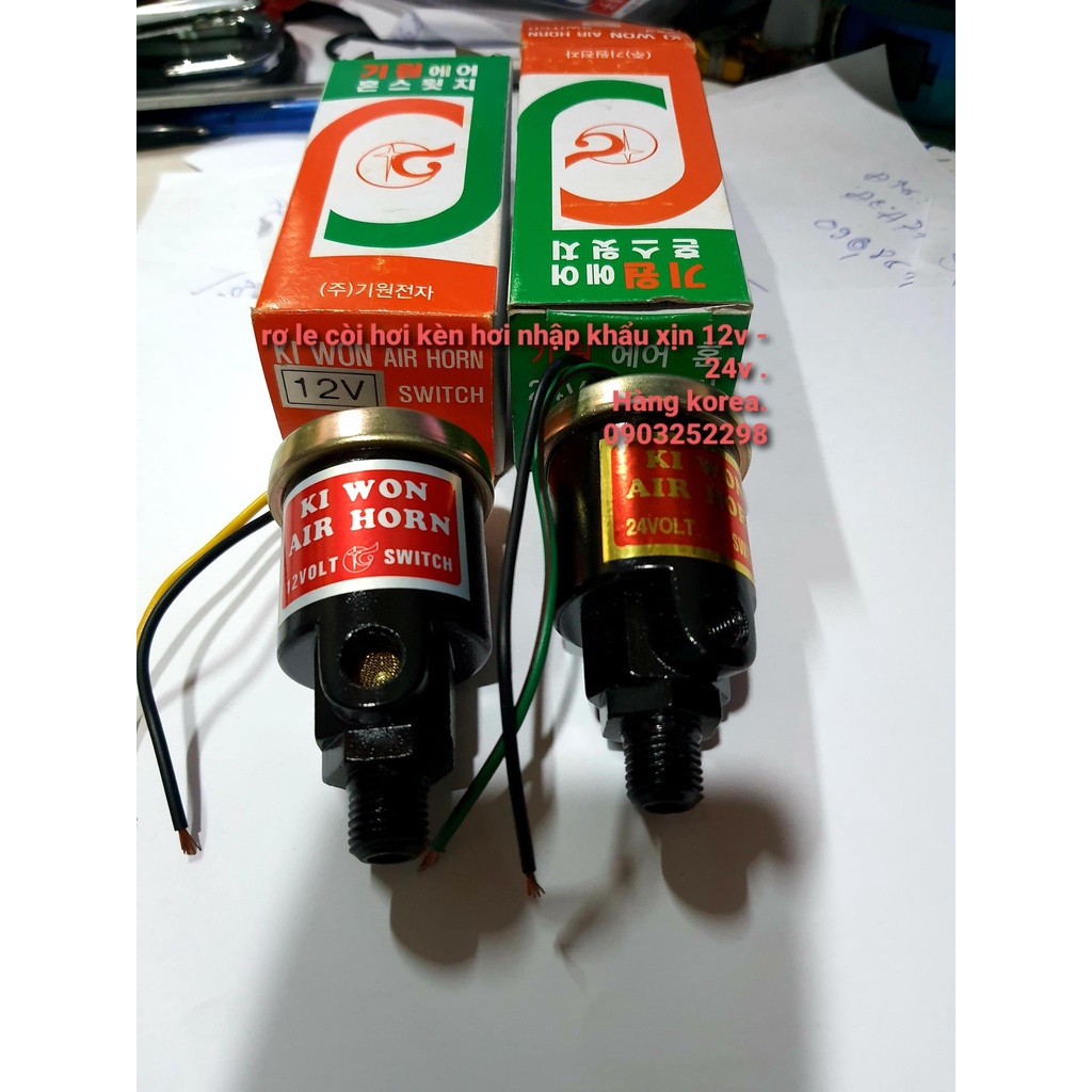 [Mã LIFEAUMAY giảm 10% tối đa 30k đơn 150k] Rơ le còi hơi Hàn Quốc, rơ le kèn hơi kiwon 24v- 12v