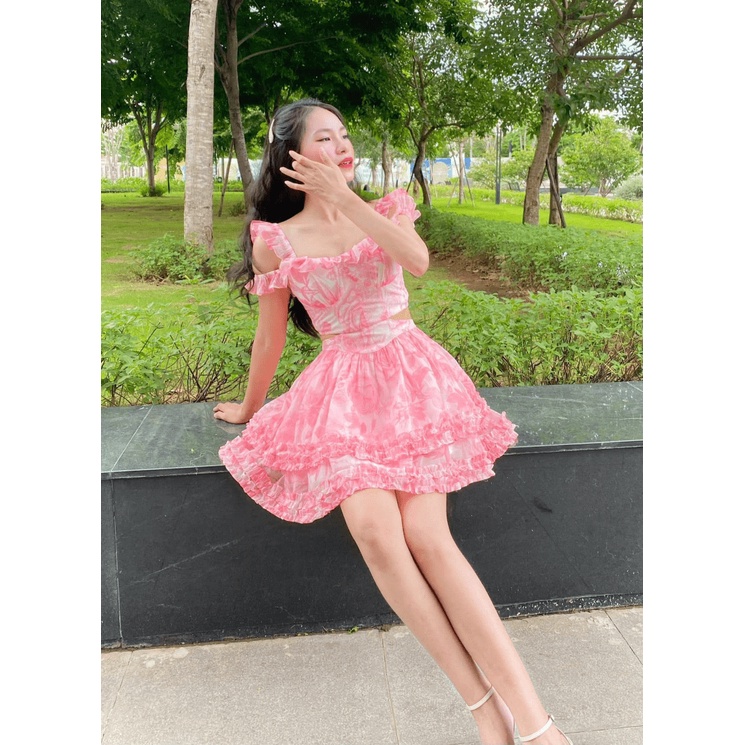 ĐẦM VOAN IN SIÊU HACK DÁNG, VỪA ĐẸP VỪA RẺ CHO CHỊ EM UP Shop Valentina