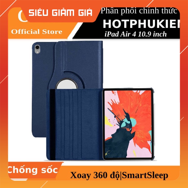 Bao da xoay 360 độ cho iPad Air 4 10.9 inch (2020) (chống bụi chấm thấm tiện lợi. cơ chế Smartsleep) - hàng nhập khẩu