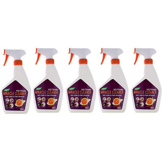 Set 5 chai xịt tẩy rửa đa năng Votemm Hàn Quốc (lau bếp, sàn, tủ lạnh, oto sạch bóng) + quà tặng