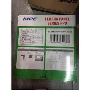 ✨FREESHIP✨ĐÈN LED PANEL 600 x 600 FPD-6060 MPE Ánh Sáng Trắng/Vàng BH 1 Năm