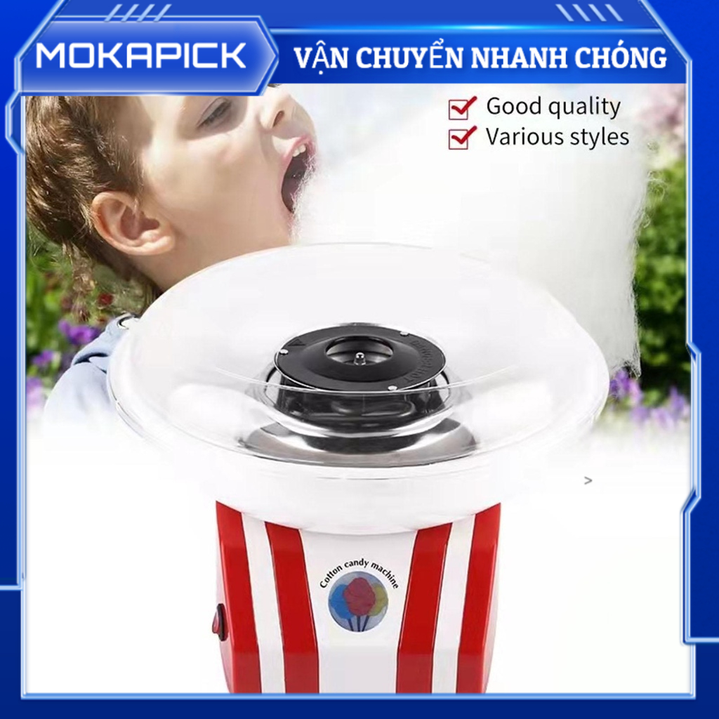 Mokapick Máy làm kẹo bông cho trẻ em gia đình bằng điện hoàn toàn tự động EU 220‑240V