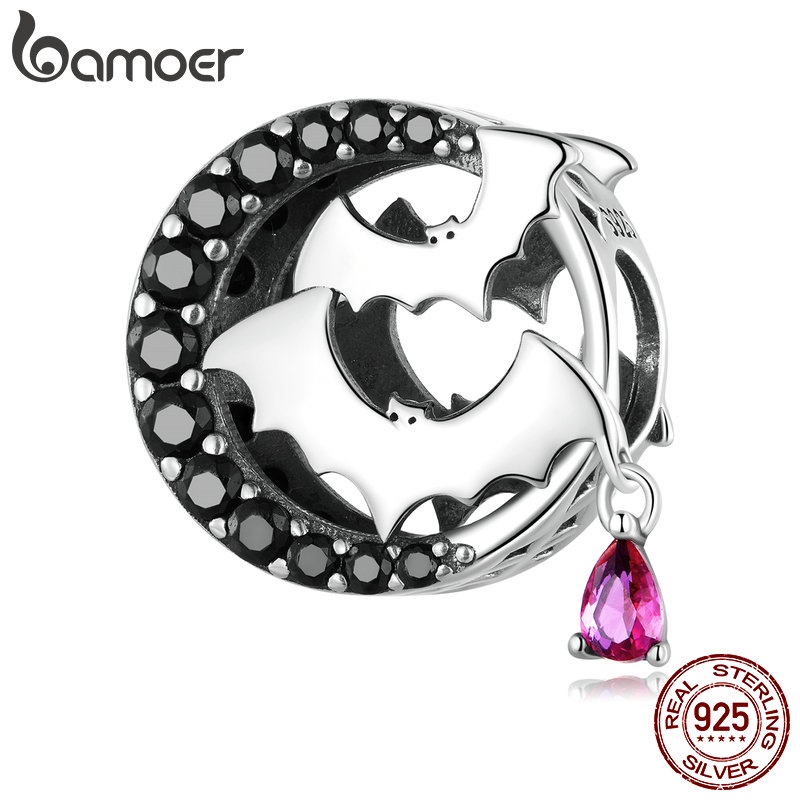 BAMOER Hạt Bạc 925 Hình Dơi Dùng Làm Vòng Đeo Tay Và Vòng cổ