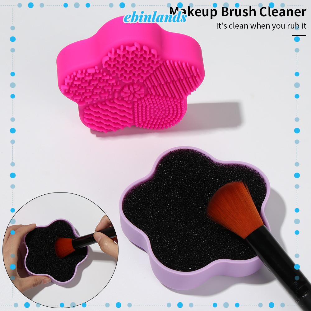 [Hàng mới về] Miếng silicon hình sao biển làm sạch cọ trang điểm khô/ướt đa năng