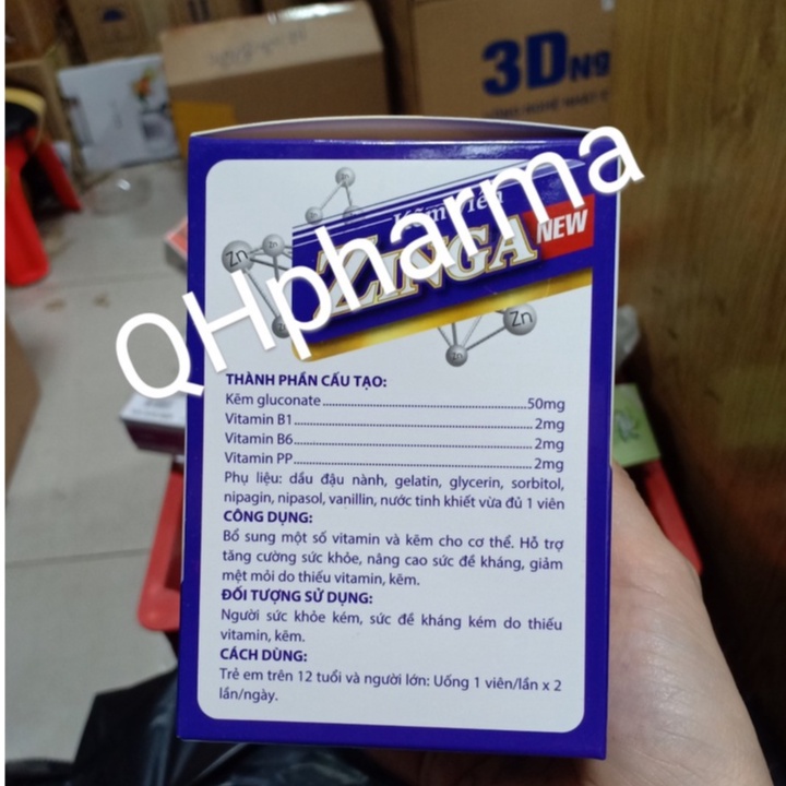 Viên kẽm ZINGA New hộp 100 viên giúp tăng cường sức khỏe