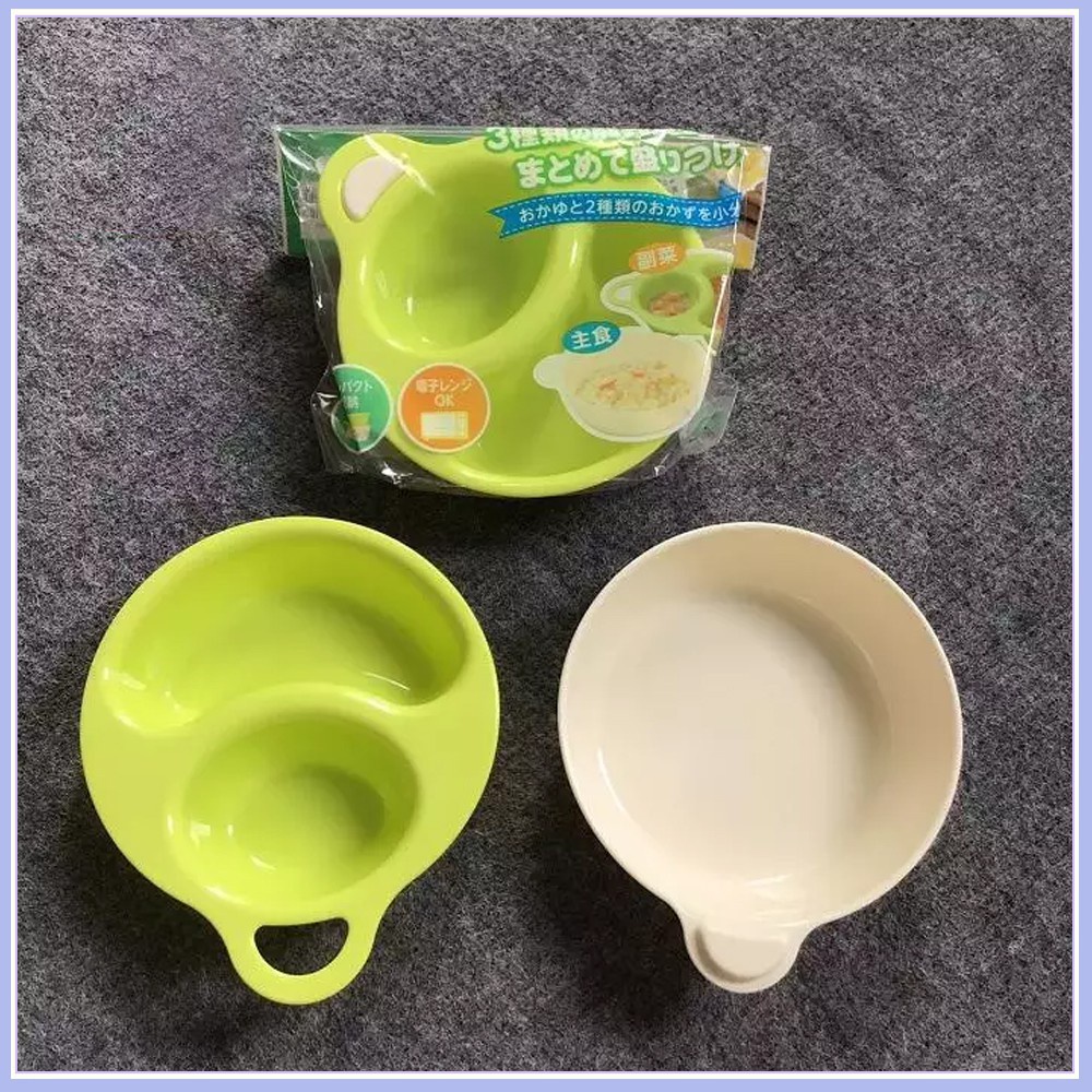 Bát ăn dặm 2 ngăn Paku Inomata Nhật cho bé (đáy có thể tháo rời thành bát) FREE SHIP GIÁ SỐC