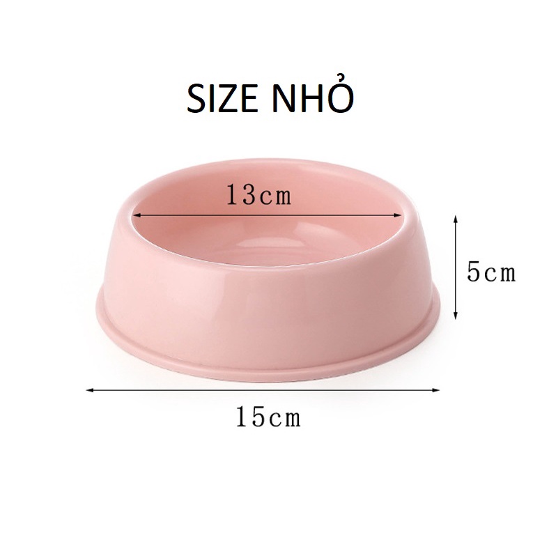 Bát Ăn Đơn Cho Chó Mèo - Chất Liệu Nhựa Tiện Dụng Dễ Lau Chùi