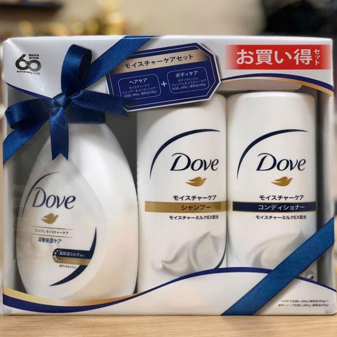 Dầu Gội Đầu Dove Nhật (Set 3 Gội-Xả-Tắm) 500ml