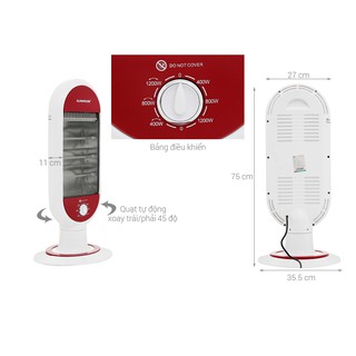 Quạt sưởi 3 bóng Sunhouse SHD7016 / SHD7022 / TAKIN 204 Hàng mới về