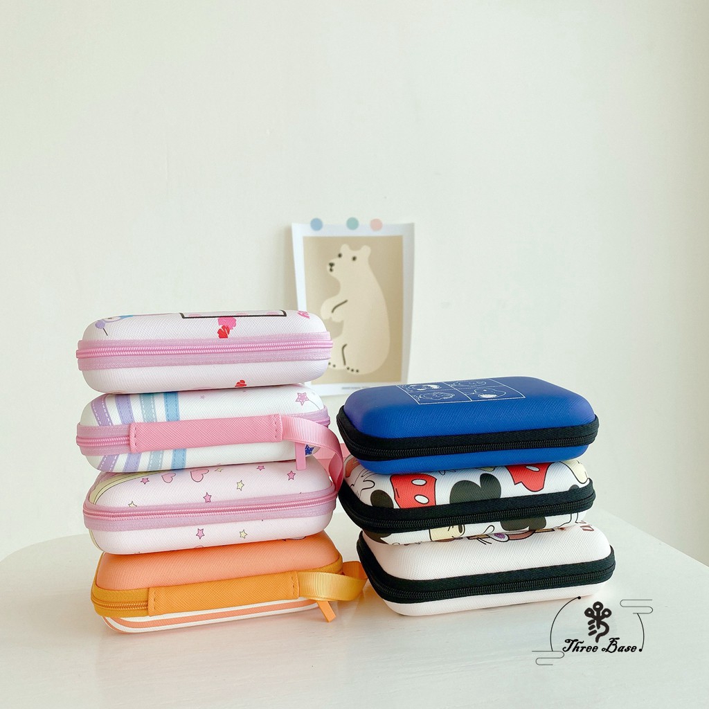 Túi mini đựng tai nghe / tiền xu họa tiết hoạt hình xinh xắn