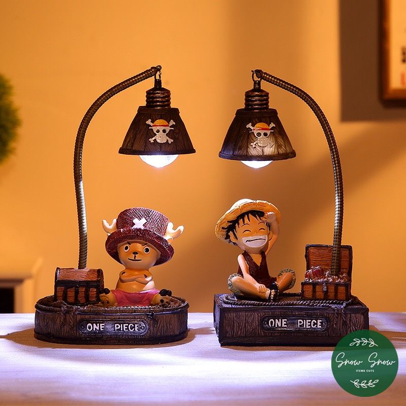 Đèn led trang trí - Đèn ngủ để bàn nhân vật phim OnePiece cực chất ánh sáng xanh độc lạ dùng để decor làm quà tặng