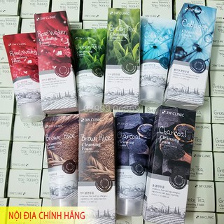 Sữa Rửa Mặt 3W Clinic Trà Xanh Gạo Collagen Hoa Hồng Than Hoạt Tính