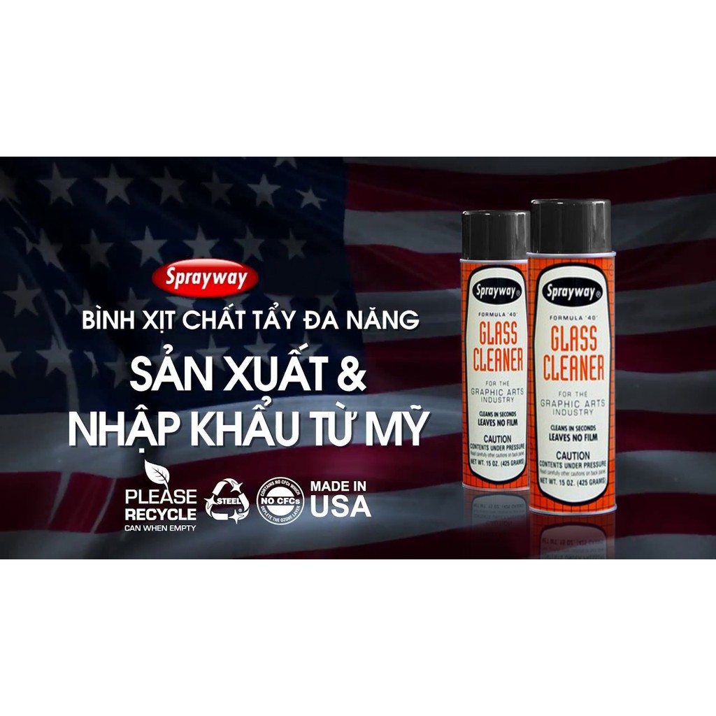 Bình xịt vệ sinh màn hình, ống kính máy ảnh, máy quay phim đa năng Sprayway No.40 (USA)